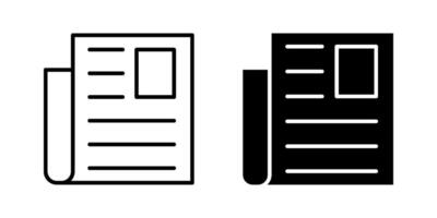 flat black newspape Icon set.Symbol isolated white background. illustration. color editable. vector
