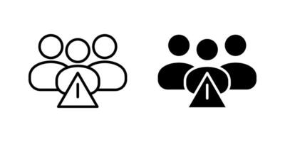 Account warning error Icon set.Symbol isolated white background. illustration. color editable. vector
