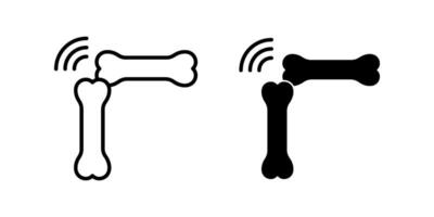 bone Icon set. Symbol isolated white background. illustration. color editable. vector