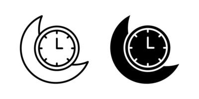 Night shift. Sleeping time Icon set.Symbol isolated white background. illustration. color editable. vector