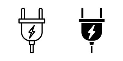 Plug adapter Icon set.Symbol isolated white background. illustration. color editable. vector