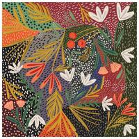 seamless colorful abstract floral pattern with various shapes and dotted texture in colorful shapes vector