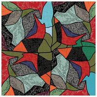 Abstract repeat multicolored pattern with dotted texture and geometric shapes. vector