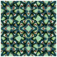 Abstract geometric pattern with intertwining curves in green, brown, and blue tones. vector