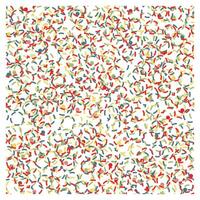 colorful abstract patch print pattern of squiggles and dots on black background, white square background showcasing a colorful display of red and yellow flowers, enhancing the overall aesthetic appeal vector