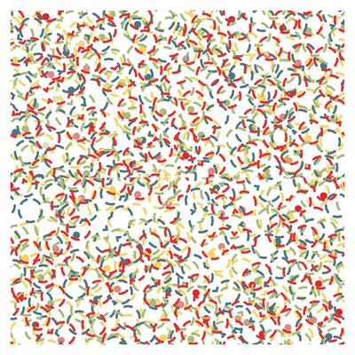 colorful abstract patch print pattern of squiggles and dots on black background, white square background showcasing a colorful display of red and yellow flowers, enhancing the overall aesthetic appeal