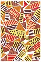 Colorful abstract pattern with various geometric shapes and doted and line textures background vector
