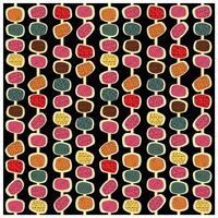 A striking black background adorned with a playful pattern of colorful dots, offering a bold and energetic aesthetic. vector