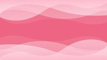 Abstract pink background with wavy shapes and lines vector