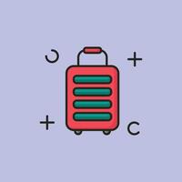 A suitcase with a plus sign on it vector