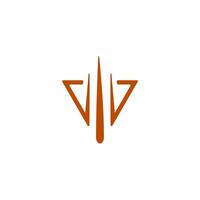 abstract triangle dynamic line logo, perfect for tech and starch brand vector