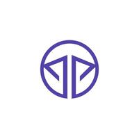 blue circle logo, clean and professional unity and connecting perfect for tech and industries vector