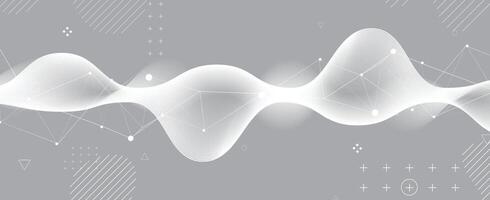 an abstract sound wave background with a white background vector
