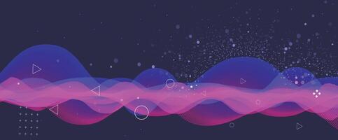 Abstract wave technology and science background vector