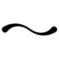 Sleek Black Wave Line, Dynamic Curve in Minimalist Design vector