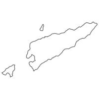 Sleek Timor Leste Outline, Minimalist Map in Black Silhouette vector
