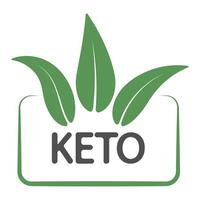 Green Leaf Keto Logo Healthy Diet in Nature Inspired Design vector