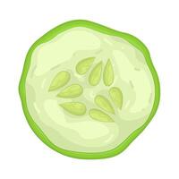 Illustration of Cucumber Slices vector