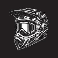 Motocross helmet art and illustration vector