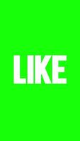Bouncing Geometric Shapes Transforming into LIKE Text Vertical Green Screen video