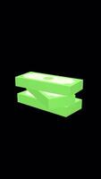 Falling Dollar Bundles in Flat 3D Style Vertical On Alpha Channel video