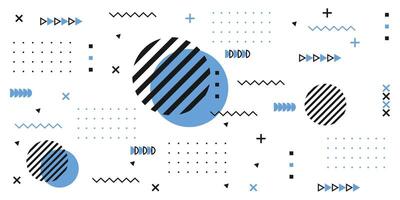 Geometric flat memphis background design for graphic design vector