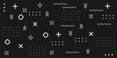 Abstract geometric memphis elements design background. vector