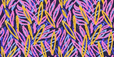 Unique abstract organic shapes seamless pattern. hand drawn sketch creative forms print. Colorful background. Contemporary ornament. vector
