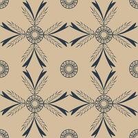Folk Seamless Pattern Floral And Leaf Print Design Ethnic Floral Pattern. vector