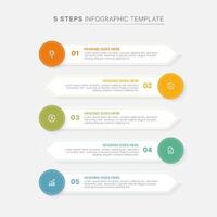 Business Infographic Design Template with 5 Data Point vector