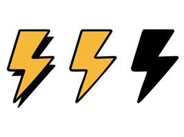Lightning Bolt Set vector
