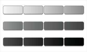 Grayscale Grey, White, Black Gradient Color Palette vector