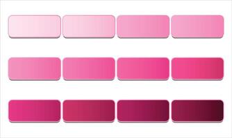 Pink Color Gradients Palette Collection Set vector