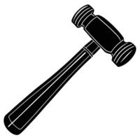 Minimalistic Hand-Drawn Hammer Icon Black and White Design, Sleek and Clean Lines, Ideal for Construction, Tools, and DIY Projects, Classic Hammer Illustration vector