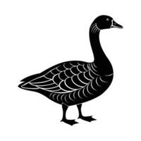 Black and White Goose Elegant Wildlife and Nature Illustration, Hand-Drawn Waterfowl Art, Perfect for Bird Designs, Wildlife Projects, Illustration vector