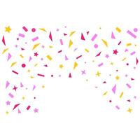 Confetti on white background. Illustration of confetti for your design vector