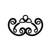 decorative element design over white background, line style, illustration vector