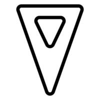 Traffic triangle icon. Outline traffic triangle icon for web design isolated on white background vector