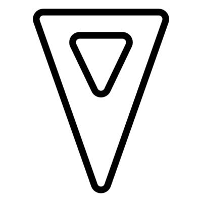 Traffic triangle icon. Outline traffic triangle icon for web design isolated on white background