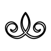 decorative ornament icon over white background, line style, illustration vector