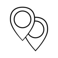 pin pointer location isolated icon illustration design, line style and pixel perfect vector