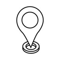 pin location guide isolated icon illustration design white background line style icon vector