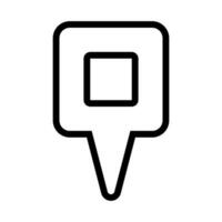 Map Pointer Icon . Outline Map Pointer Sign. Isolated Contour Symbol Illustration vector