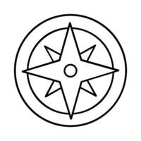 compass guide device isolated icon illustration design black and white vector