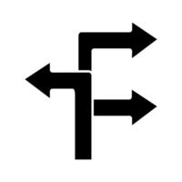 arrows signal silhouette style icon design, Direction way way street direction and direction theme illustration vector