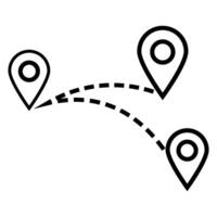 Map Pointer line icon. style is flat iconic symbol, black color, white background. vector