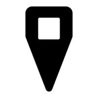 Map Pointer Icon . Flat black symbol. Pictogram is isolated on a white background. Designed for web and software interfaces. vector