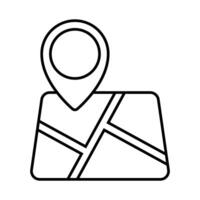 pin location with map guide line style icon design, Map travel navigation route road location technology search and direction theme illustration vector