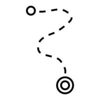 Walking path icon. Outline walking path icon for web design isolated on white background vector