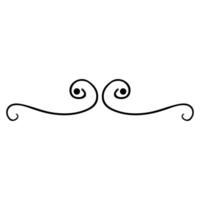 Calligraphic design element. illustration in doodle style. vector